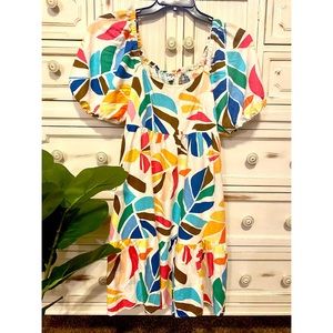 Tabitha Brown x Target Botanical Print Puff Sleeve Mini Dress